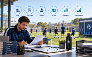 Da captação ao financeiro: gestão integrada para academias de futebol